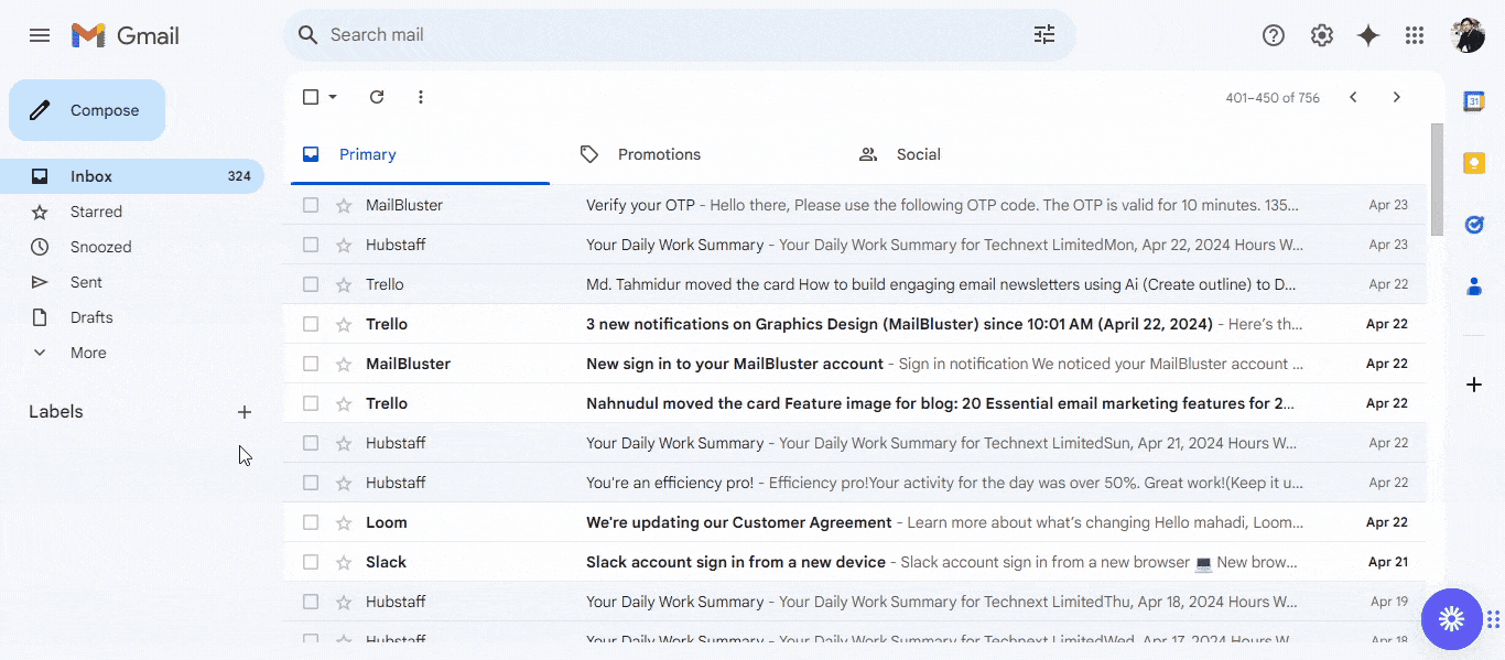 Labeling in Gmail