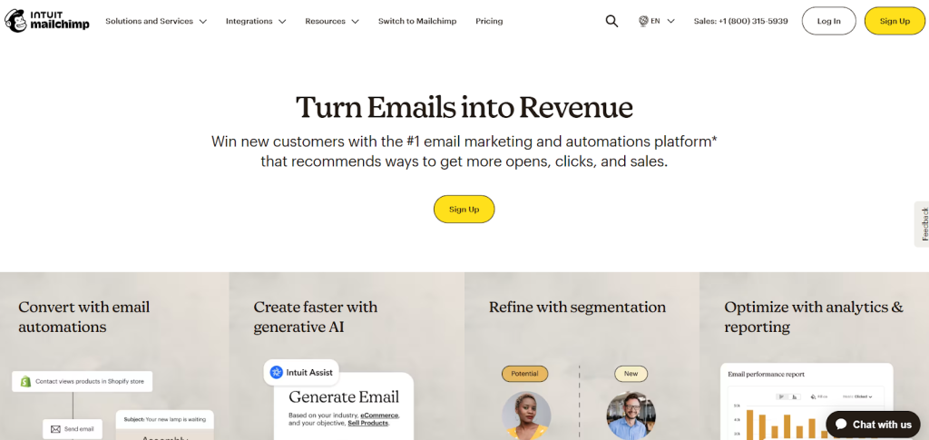 Mailchimp as an example of agency email marketing.